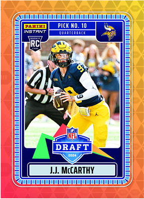 #ad 2024 Panini Instant NFL Draft Night #1 JJ McCarthy RC Rookie VIKINGS PRESALE $8.49