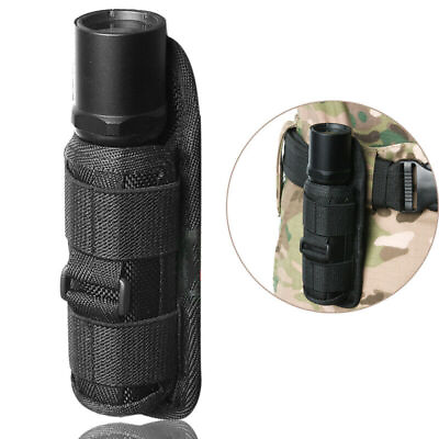 #ad Tactical EDC Flashlight Pouch Holster Belt Carry Case with 360 Degree Rotatable $9.89