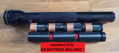 #ad 3x 18650 Li Ion to 4D Cell Maglite ADAPTER Flashlight conversion w LED option $26.00