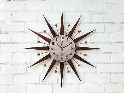 #ad #ad Unique Gift 30quot; Handmade George Nelson Style Atomic Wall Clock Modern Sunburst $190.00