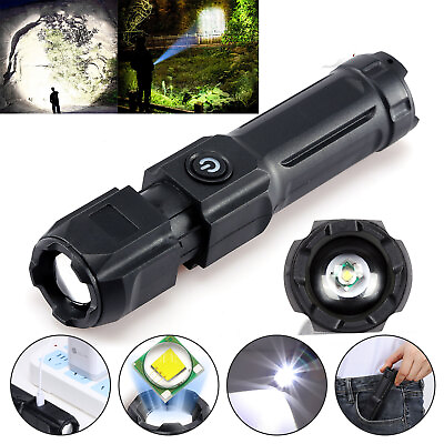 #ad #ad Rechargeable 990000Lm Led Flashlight Super Bright Torch Zoomable Tactical Police $7.98