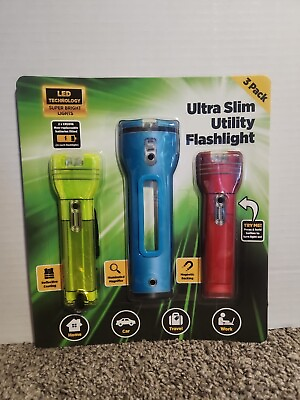 #ad Ultra Slim Magnetic LED Flashlight Torch Set of 3. Bright Light. Magnetic $10.00