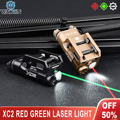 #ad Tactical Ultra Compact XC2 LEDFlashlight Red Green Laser XC1 Pistol Weapon Light $58.90