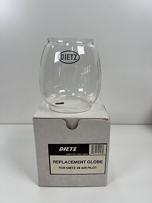 #ad Dietz No. 8 Air Pilot Clear Glass Lantern Replacement Globe Railroad Kerosene $29.95