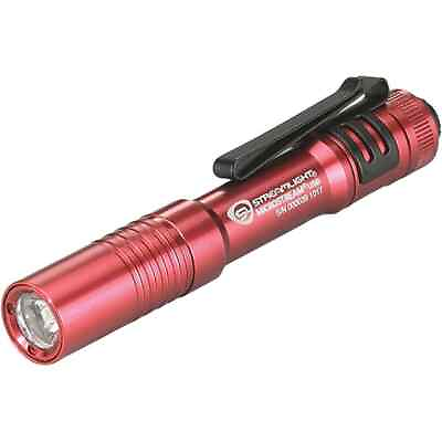 #ad #ad Streamlight 66605 Red Aluminum Mini Flashlight: White LED Bulb Battery Included $60.77