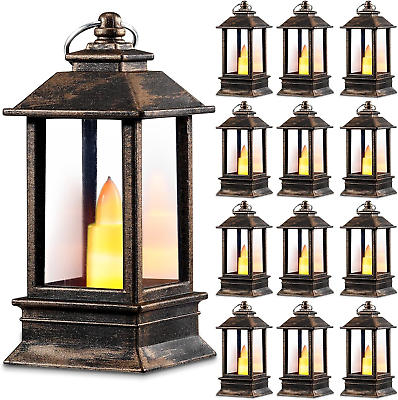 #ad 24 Pack Mini Lanterns Bulk Small Lanterns Decorative with LED Flameless Candle $46.31