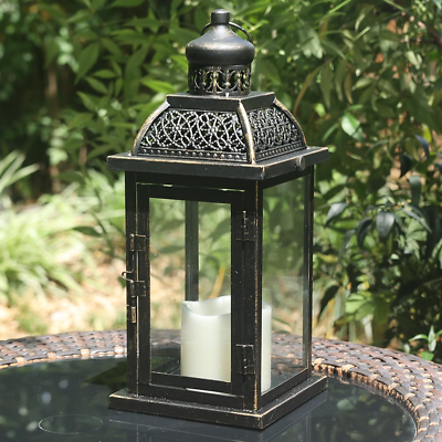 #ad NEEDOMO Large Candle Lanterns Decorative Indoor 14.4quot; Outdoor Lantern with in $31.77