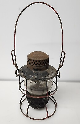 #ad #ad Vintage 1950 PR Adlake Kero Railroad Lantern w Glass Globe Fount Burner $172.88