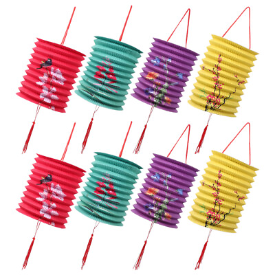 #ad 8 Piece Japanese Paper Lanterns Ideal for Themed Events or Festivals $13.28