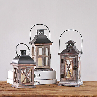 #ad Decorative Candle Lantern High Vintage Style Hanging Metal Lantern Candle Holder $35.16