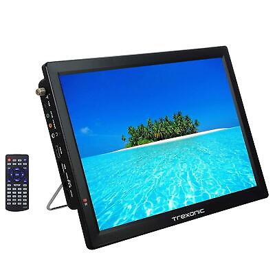 #ad TREXONIC TRX 14D PORTABLE RECHARGEABLE 14quot; LED TV W WARRANTY HDMI USB SD REMOTE $79.95