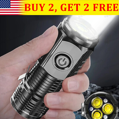 #ad Rechargeable LED Tactical Work Light Magnetic Base Super Bright Torch Penlight $6.82