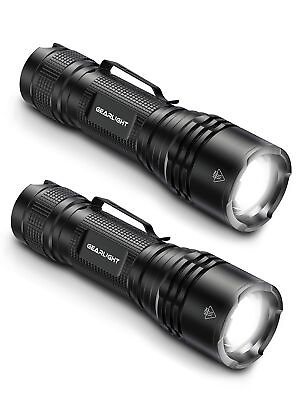 #ad GearLight TAC LED Flashlight Pack 2 Super Bright Compact Tactical Flashlig... $32.95