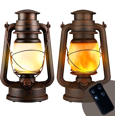 #ad Led Vintage Lantern Decorate Indoor Outdoor Camping Lantern Battery Operated D5 $38.89