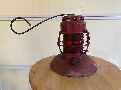 #ad #ad Embury Traffic Guard Lantern No. 40 Red Globe Bell Systems Warsaw NY USA $67.99