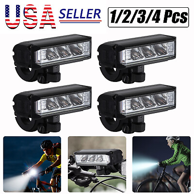 #ad Rechargeable Bicycle Bike Light Bike LED Lamp Outdoor Torch Front Handlebar Lamp $44.21
