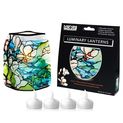 #ad MODGY Luminary Lanterns 4 Pack Floating LED Candles with Batteries Included $20.19