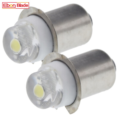 #ad #ad 2X P13.5S 0.5W 3V 15V LED Upgrade Flashlight Bulb White Maglite D C Cell 6000K $6.99
