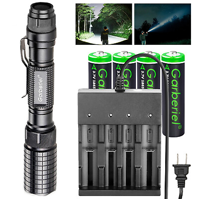 #ad Super Bright 990000LM Police Tactical LED Flashlight Rechargeable Zoom Torch $11.98