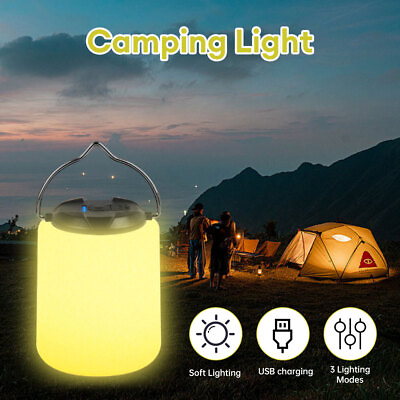 #ad Portable Camping Lanterns LED Outdoor Battery Operated Rechargeable Tent Light $12.45