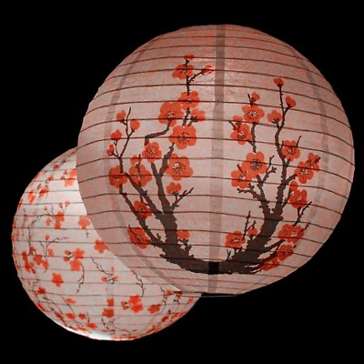 #ad Japanese Floral Paper Lantern Light Shades Lampshade Bar Adorn Retro Retro New $23.09
