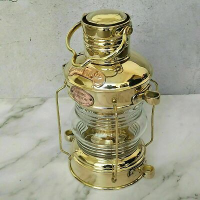 #ad Brass Anchor Oil Lantern Nautical Maritime Ship Lantern Lamp Home Decorative $70.31