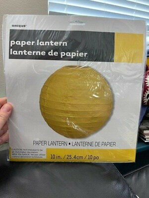 #ad Unique Yellow 10quot; Paper Lantern New $3.95