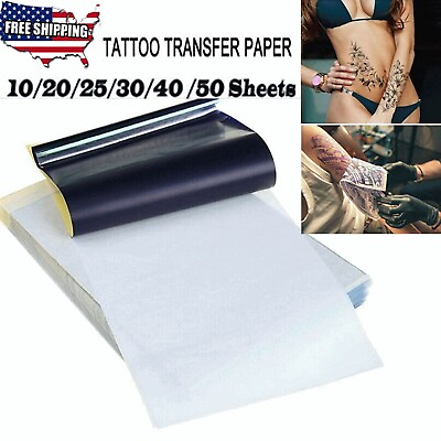 #ad #ad Tattoo Transfer Paper Stencil Carbon Thermal Tracing Hectograph Supplies Sheets $5.89
