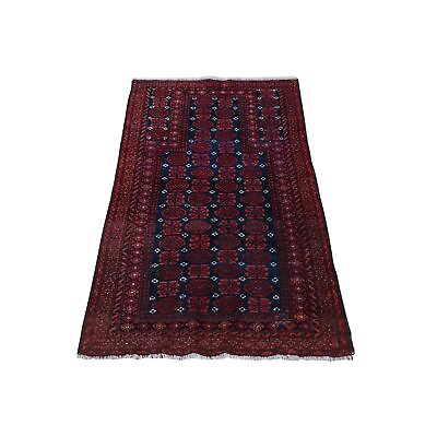 #ad 2#x27;7quot;x4#x27;4quot; Chili Red Antique Zoroastrian Balooch Wool Hand Knotted Rug R78061 $312.30