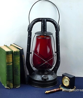 #ad Dietz Monarch Streamline Red Globe Kerosene Lantern Railroad Highway 13quot;H. $104.86
