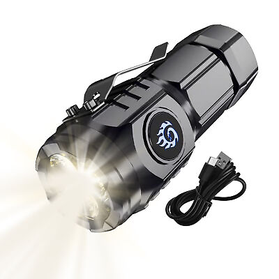 #ad LED Flashlights High Lumens Handheld LED Torch Waterproof Adjustable Brightness $11.12