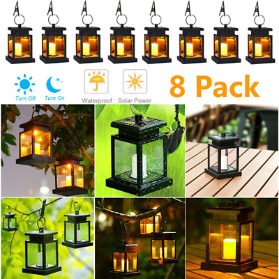 #ad New Solar Power LED Hanging Lantern Light Waterproof Outdoor Garden Yard Lamp US $5.35