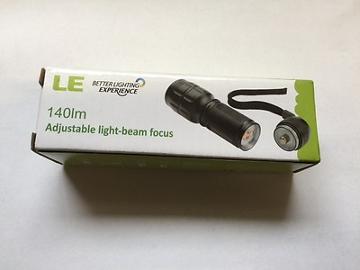 #ad LE Adjustable Focus CREE LED Flashlight Super Bright Batteries Included $20.88