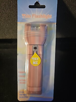 #ad Thin Flat Magnetic LED Pocket Flashlight Refrigerator Magnet Random Colors $3.20