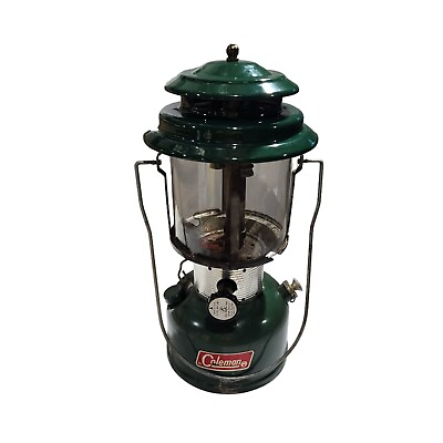 #ad Vintage Coleman 220F Gas Green Double Mantle Camping Lantern June 6 1972 $99.95
