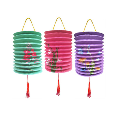 #ad 3PCS Attractive Creative Lantern Spring Festivals Lanterns Hanging Paper Lamp $10.99
