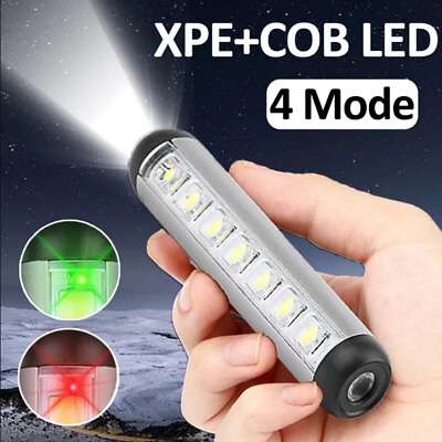 #ad #ad LED Flashlight Magnet Work Light COB Beads Torch 4 Modes USB Rechargeable USA $8.99
