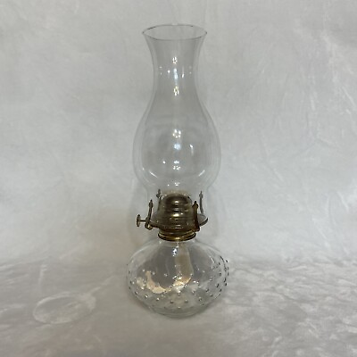 #ad Kerosene Lantern Glass Hobnail 1960#x27;s Vintage $25.00