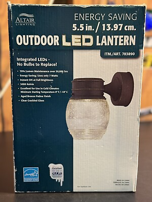#ad Altair Lighting Model: AL 2152 Outdoor LED Lantern Black $70.00