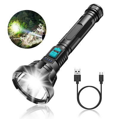 #ad #ad Super Bright 15000000LM LED Flashlight Tactical USB Rechargeable Police Torch US $8.99