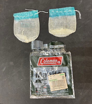 #ad Vintage NOS Coleman 21A Silk Lite Lantern Mantles 2 new In Pack Opened Pack $9.89