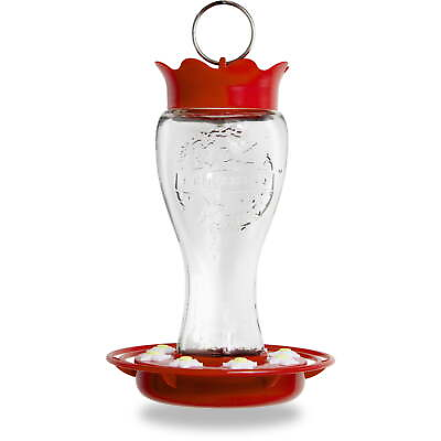 #ad Red Glass Hummingbird Bird Feeder 28 oz. Capacity 2 PackNew $34.94