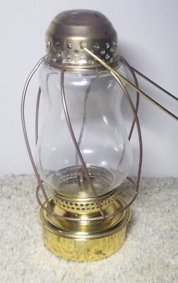 #ad Vintage Orion Brass Skaters Oil Lantern Lamp Antique Read $130.00