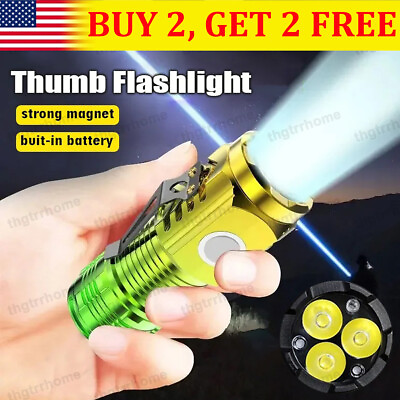 #ad 1000000 Lumens Super Bright LED Tactical Flashlight Rechargeable LED Work Light $6.88