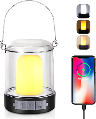 #ad Camping Lantern Rechargeable Portable Waterproof LED Lantern Flashlight Camp T $18.37