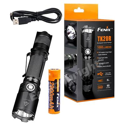 #ad FENIX TK20R USB Rechargeable 1000 Lumen Cree LED tactical Flashlight w battery $99.95