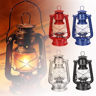 #ad #ad 2X Oil Lantern Hurricane Kerosene Emergency Hanging Light Lamp Camping Garde $16.46